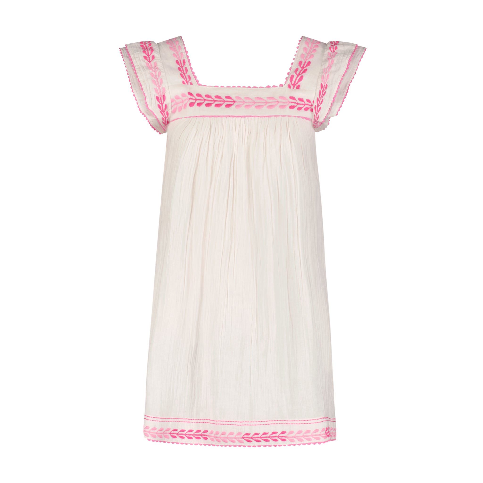 Mini Sandrine Cotton Gauze Dress with Embroidery by Mer St Barth  REMY  Creations