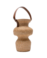 Catarzi Mirto Vase with Leather Handle