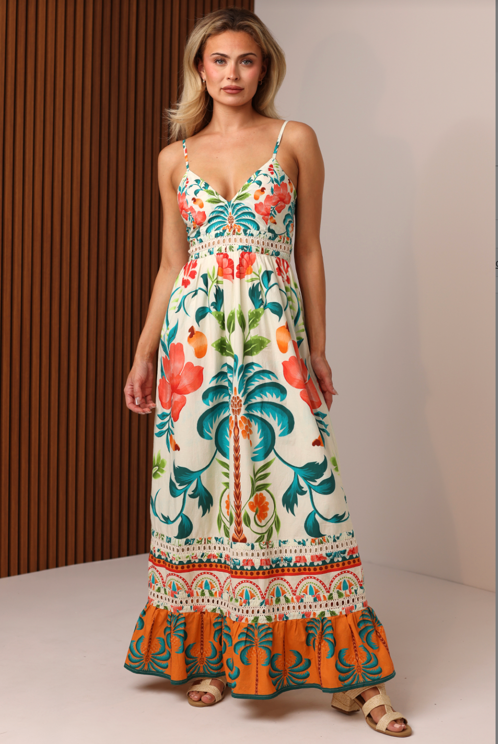 Shore Vanessa Cotton Tiered Maxi Dress: Backless Lace-Up Fit – REMY Creations