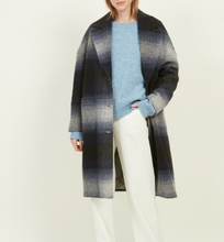 Load image into Gallery viewer, Hartford Blue Plaid Trench