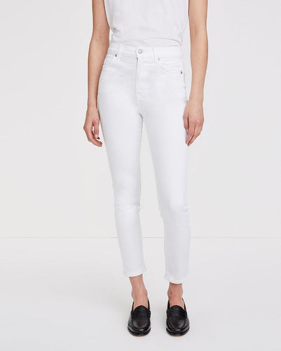7 for All Mankind - High Waist Ankle Skinny - White