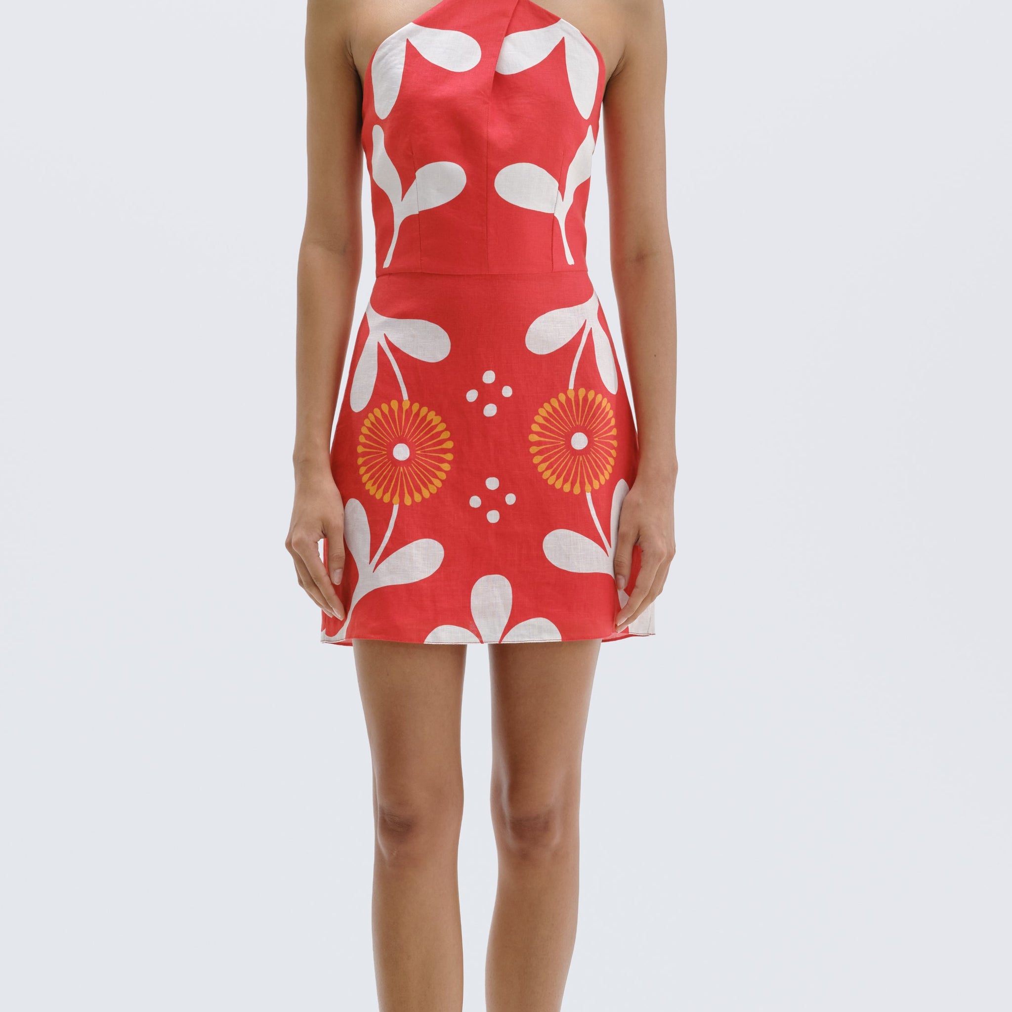 cala de la cruz tere linen mini dress Cala de la Cruz Tere Linen Mini Dress