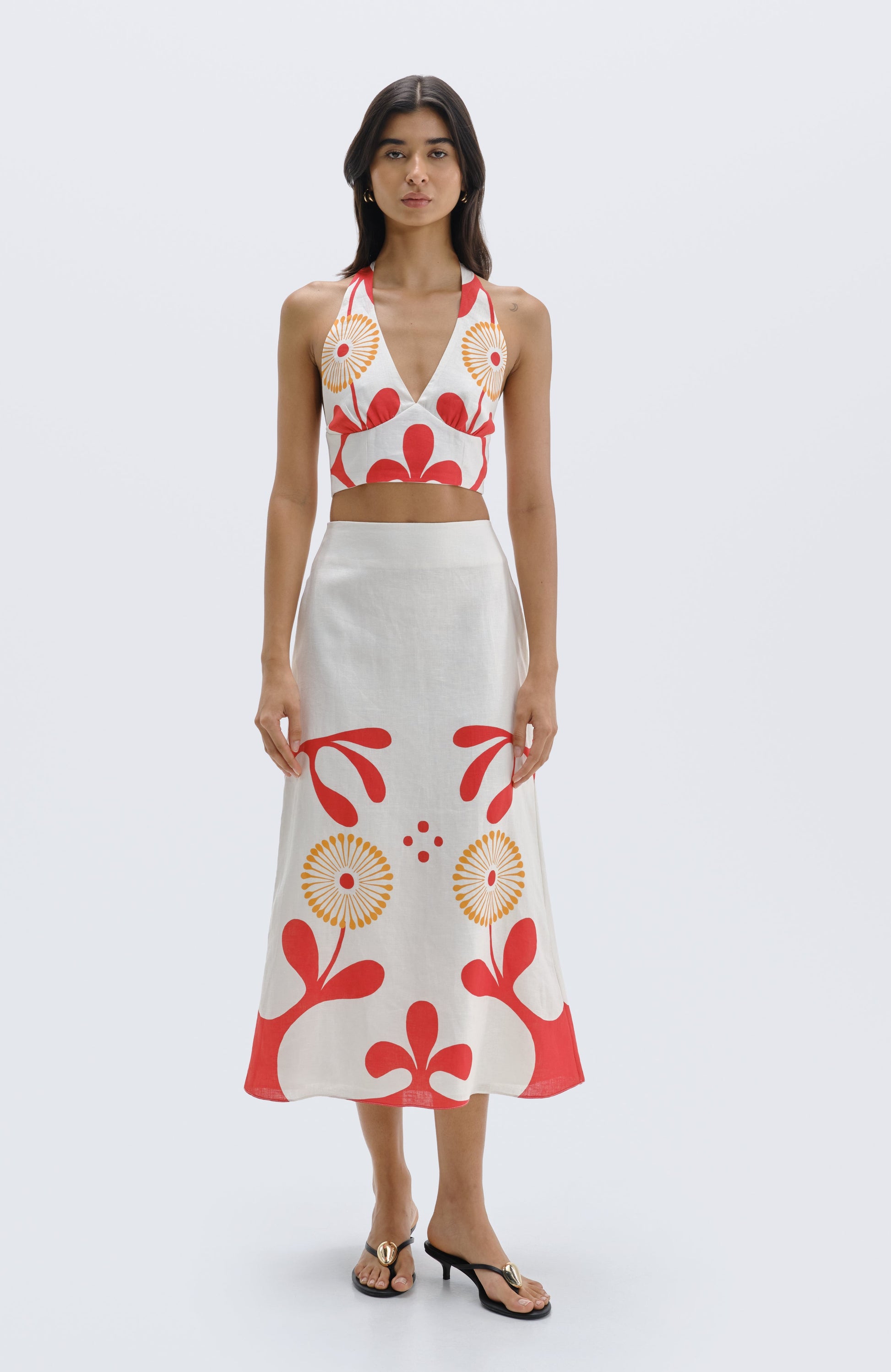 Cala de la Cruz Fabiana A-line Linen Skirt – REMY Creations