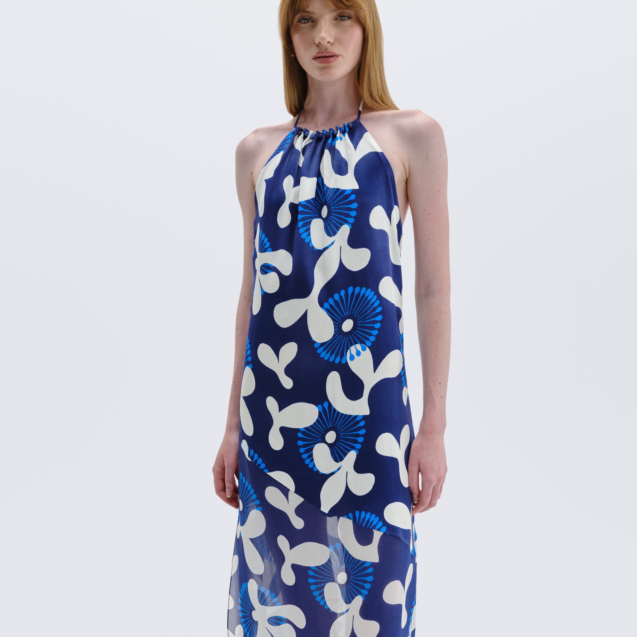 Cala de la Cruz Accasia Halter Maxi Dress S