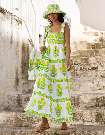 Pink City Print Lara Lime Dress