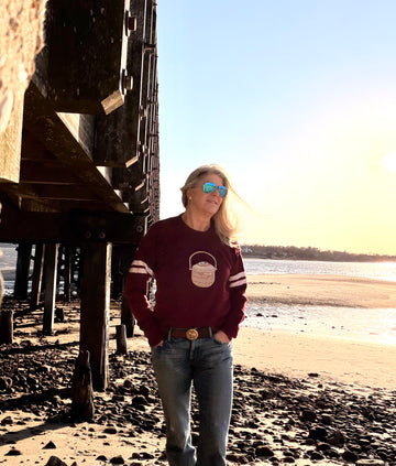 REMY 100% Premium Cashmere Nantucket Basket Sweater - Burgundy
