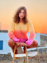 Load image into Gallery viewer, Rose Carmine Ombre Crew Neck