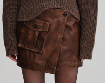 Herskind Wax Mini Skirt - Brown