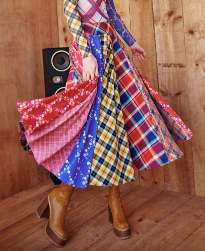 Celia B Aliso Plaid Skirt