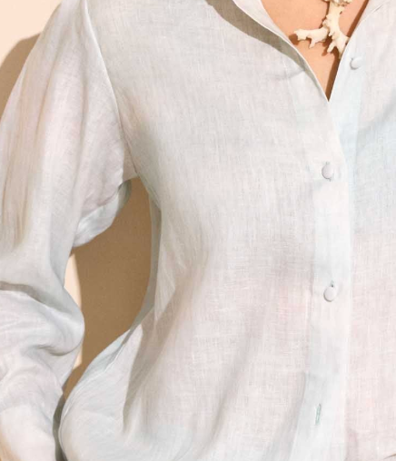 Solange Linen Button-down Shirt