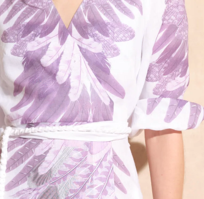 Solange Linen Wrap Mini Dress