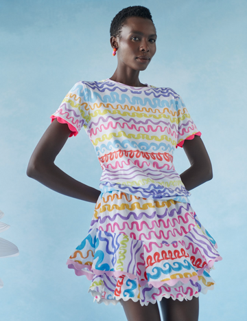 Celia B Squiggles Mini Skirt