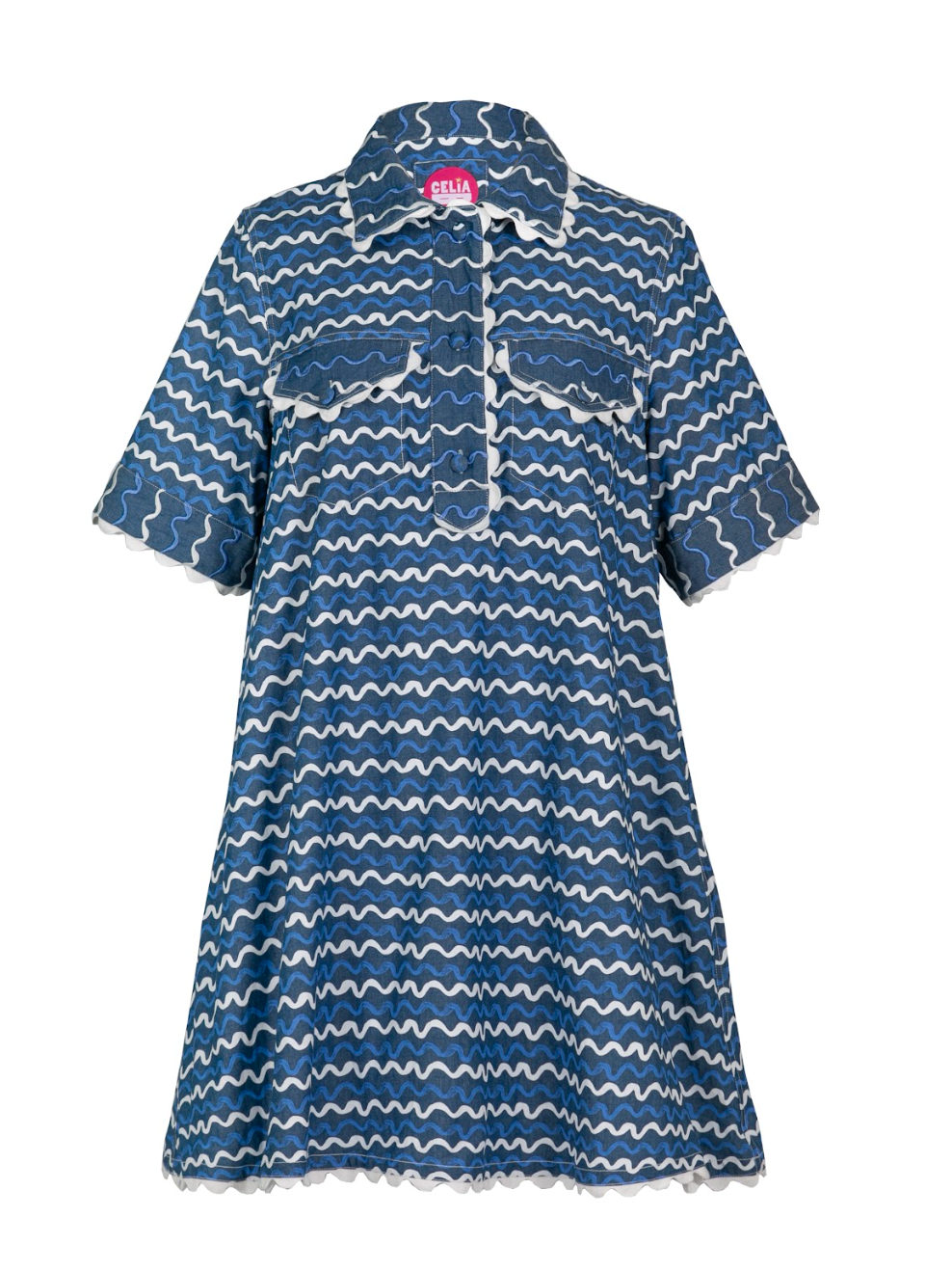 Celia B Blueberry Wave Mini Dress