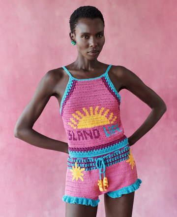 Celia B Island Life Crocheted Top