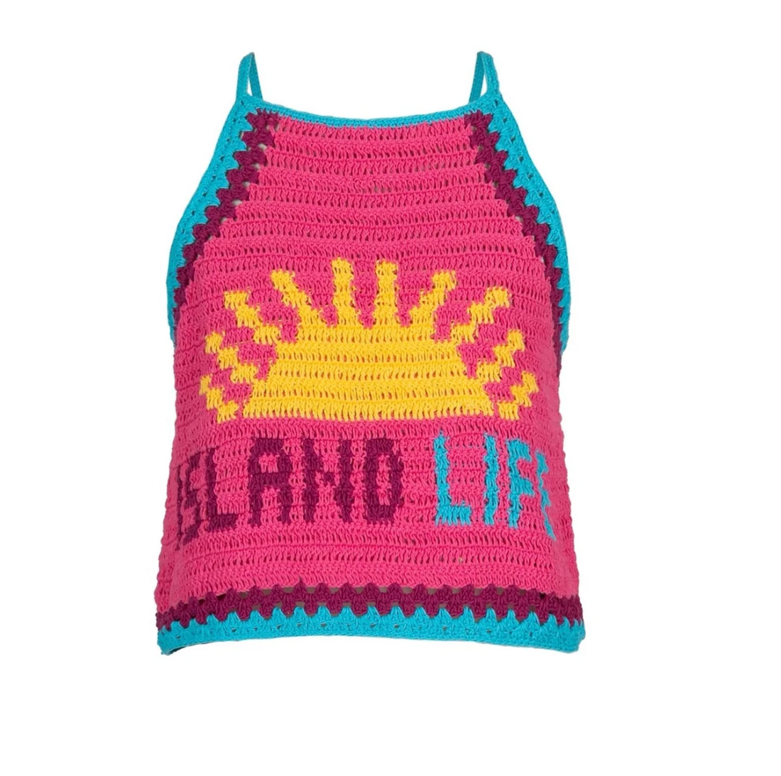 Celia B Island Life Crocheted Top