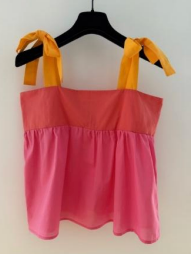Rose Carmine Baby Doll Top