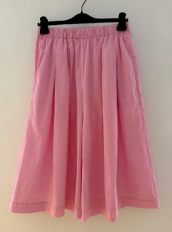 Rose Carmine Cotton Voile Culottes