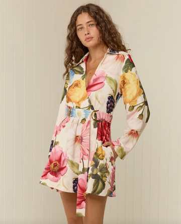 Palm Noosa - Quieta Mini Wrap Floral Dress
