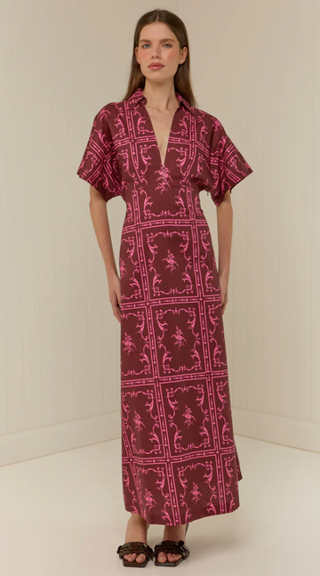 Palm Noosa - Jasmine Linen Mid-calf Dress