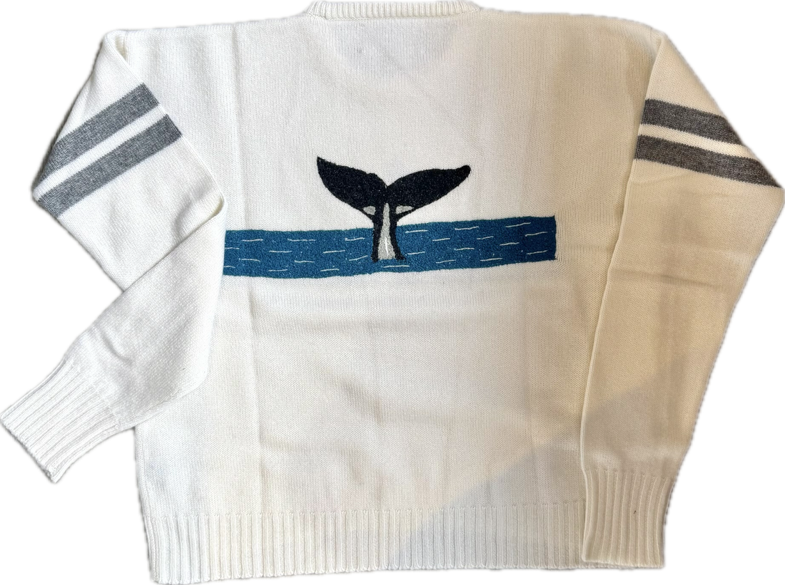 REMY 100% Premium Cashmere Nantucket Brant Point Lighthouse Sweater