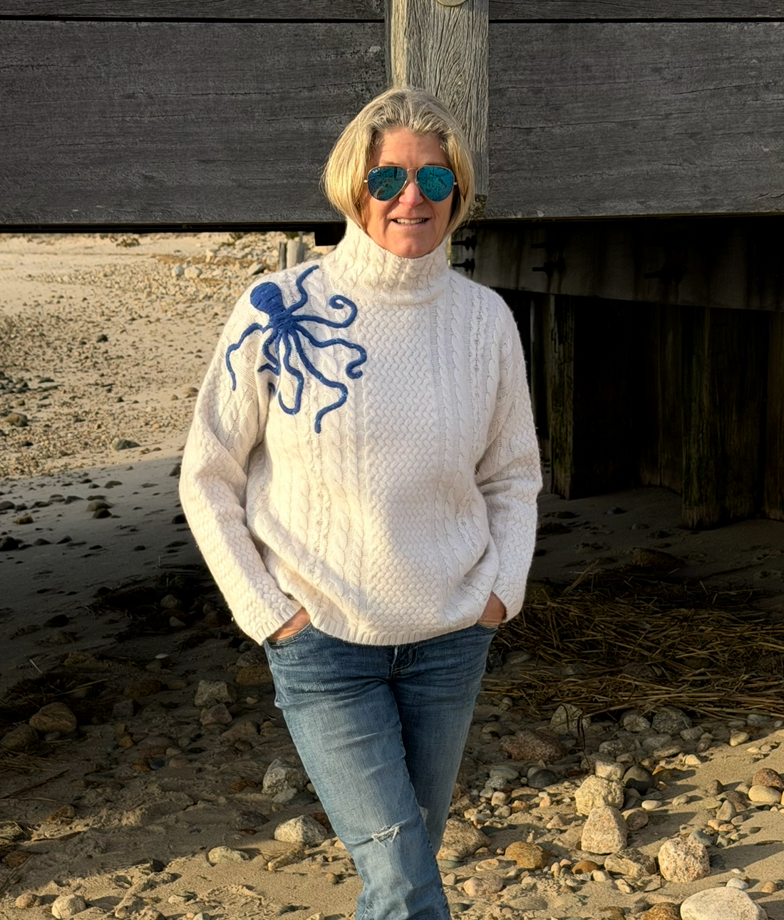 REMY Ocho Cashmere Octopus Sweater