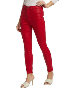 7 for All Mankind - Red HW Ankle SKinny