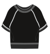 Load image into Gallery viewer, Serra - Cropped Short Sleeve Sweat top