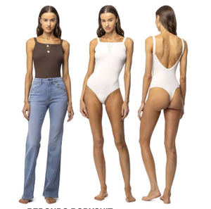 Betro Bodysuit - Ribbed with Low back