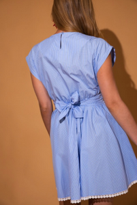 C Marcheli Ruffle Belted Mini Dress