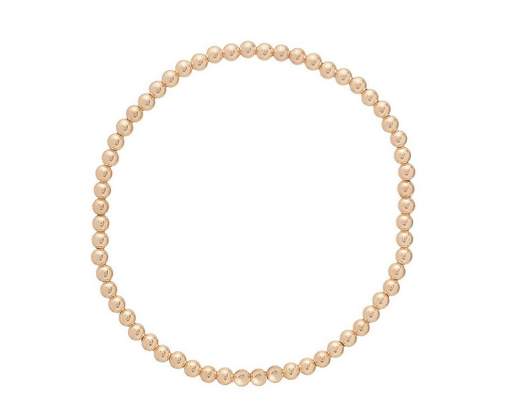 eNewton 3mm Classic Gold bead bracelet