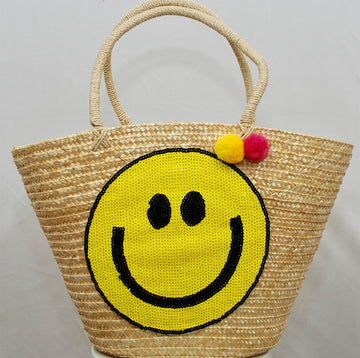 Happy Straw Bag